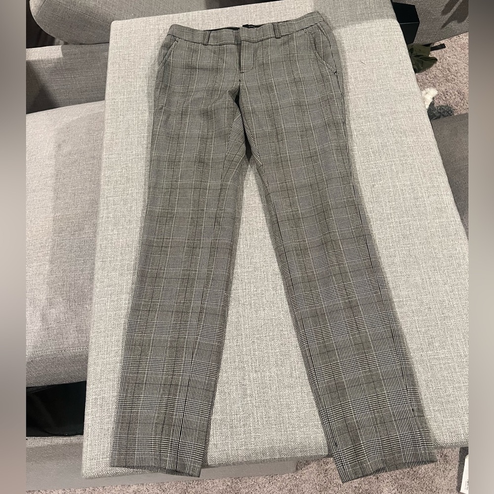 Banana Republic Gray Pantsuit with Classic Plaid Design